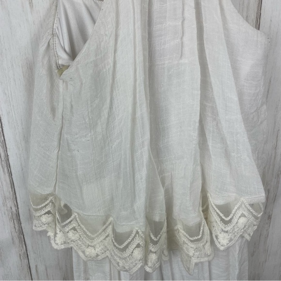 White bohemian layered maxi dress small - Picture 3 of 7